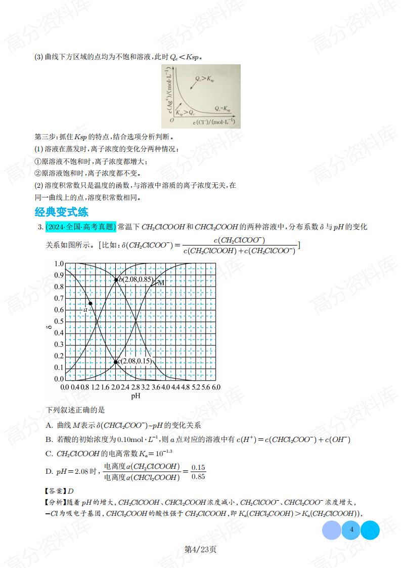 高中化学-水溶液中平衡图像的拓展与探析（原卷解析版）插图高中化学3