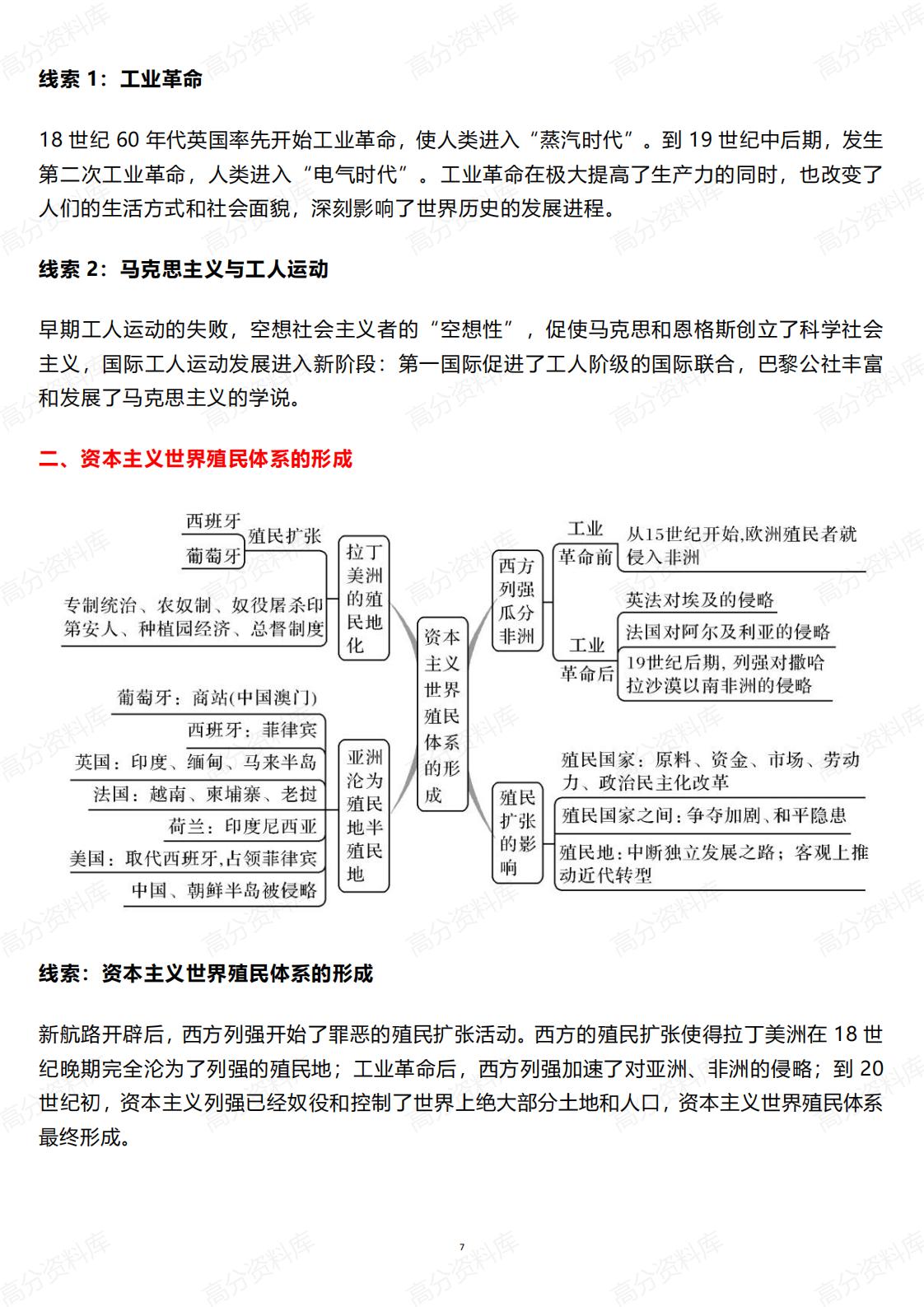 高中历史-世界史知识框架与阶段线索插图高中历史6