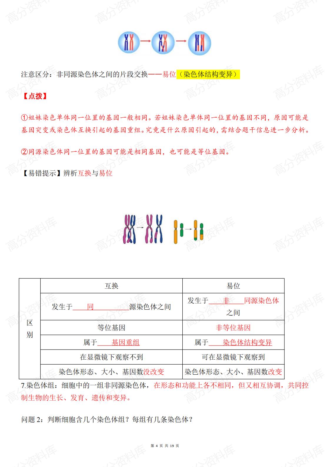 高中生物-2025高考生物复习减数分裂知识突破插图高中生物3