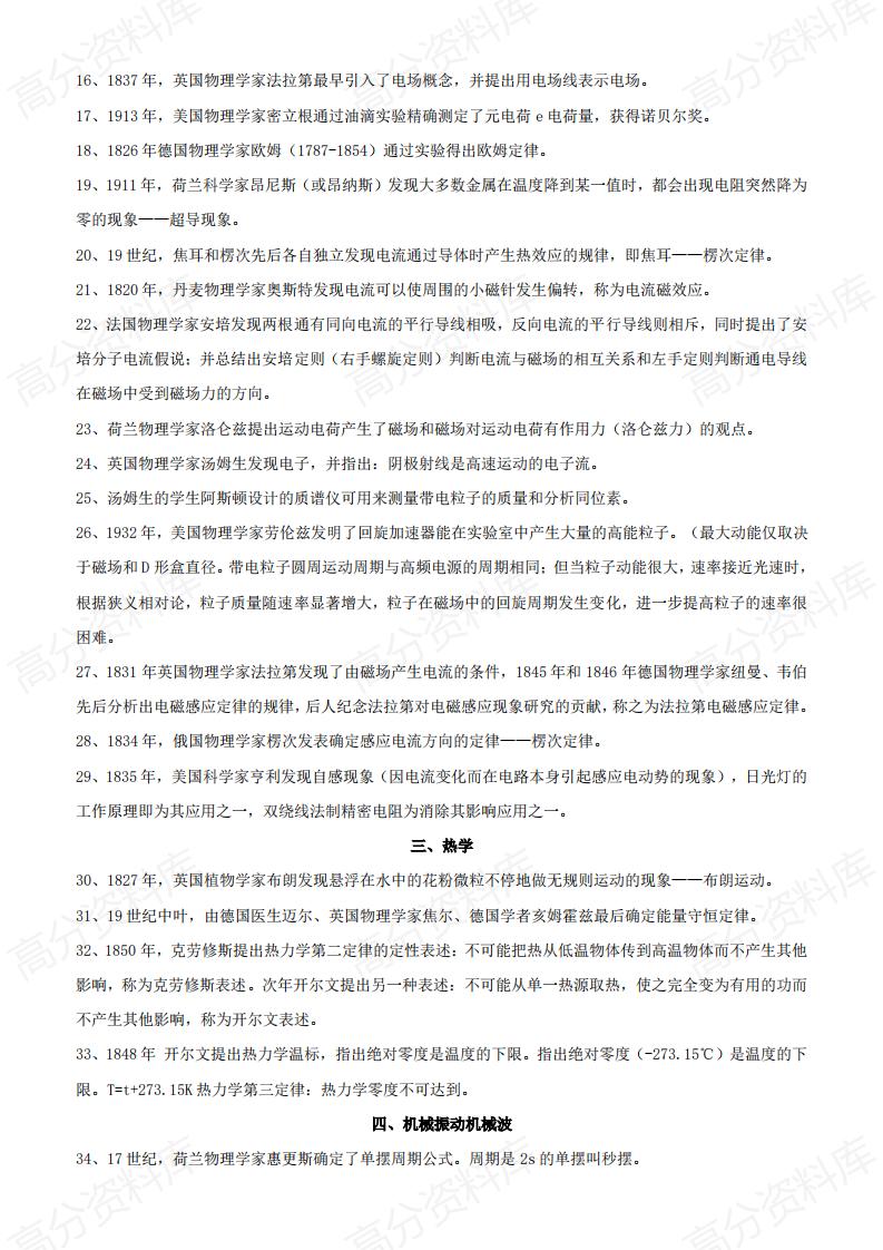 高中物理-2024版高中物理学史（精编版）插图高中物理1