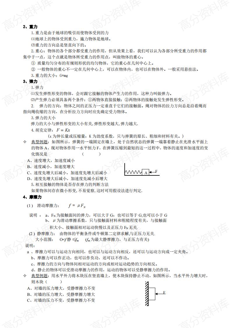 高中物理-高中物理学业水平考试复习提纲插图高中物理3