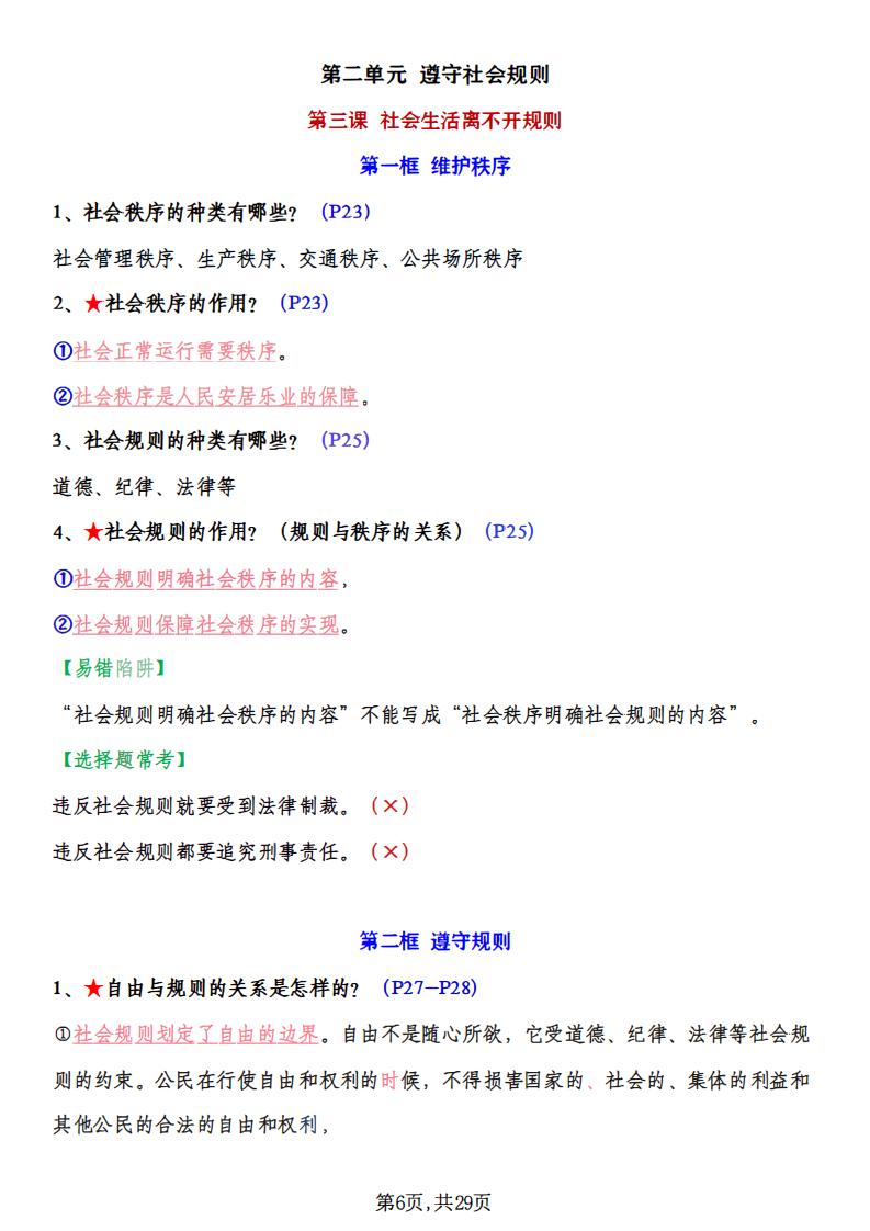 初中道法-八年级上册道德与法治全册知识点（2024年）插图初中道法5