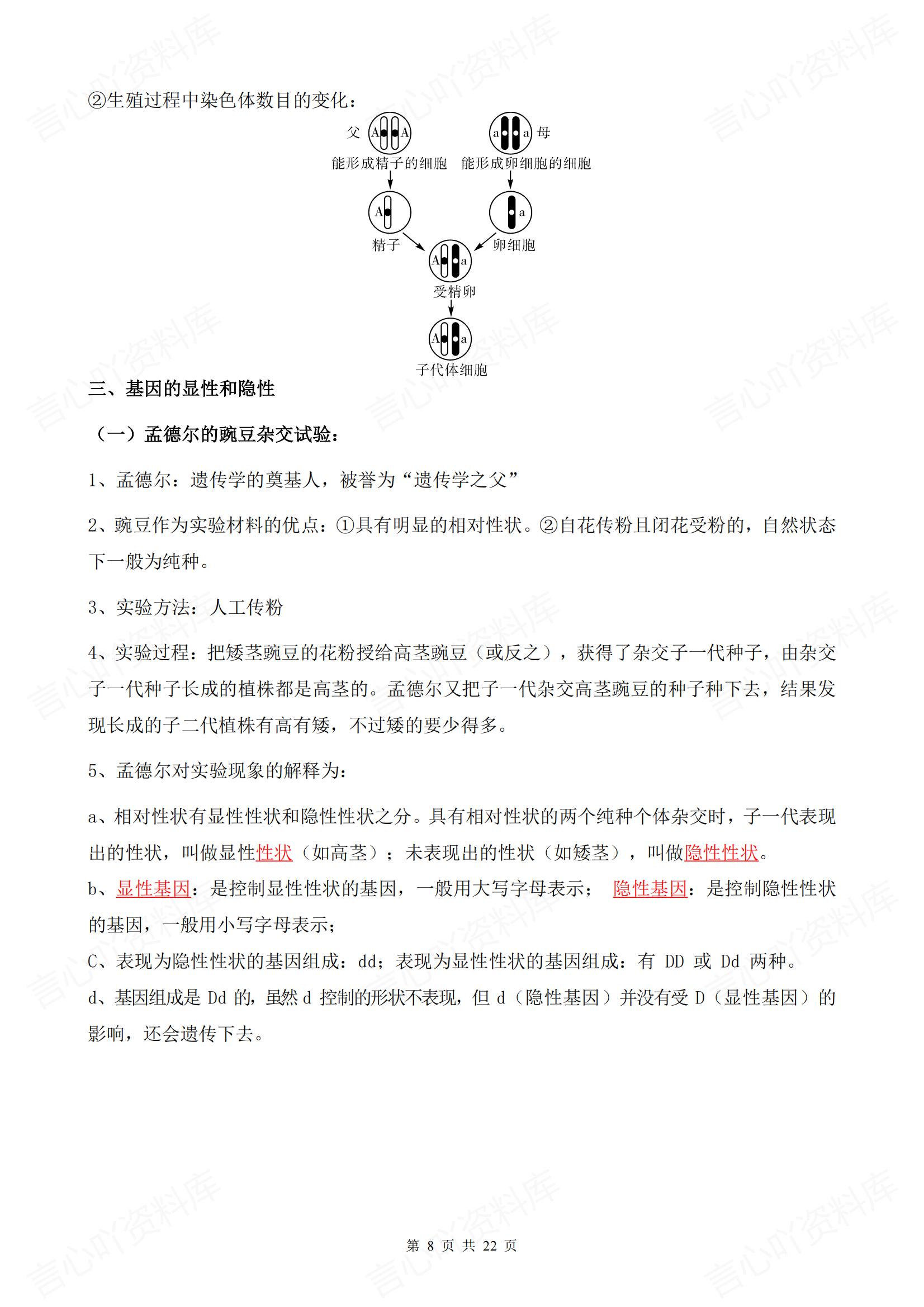 初中生物-2025春人教版八年级下册生物要点梳理与难点解读插图初中生物7