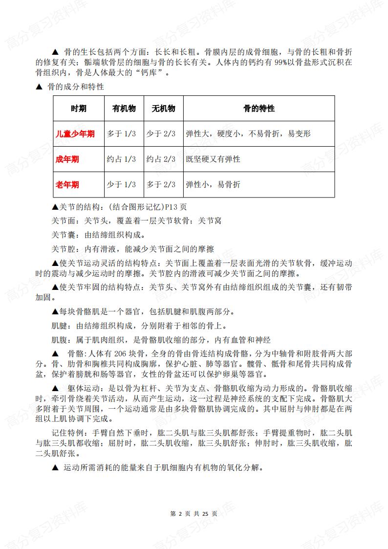 初中生物 | 北师大八上知识点梳理汇总插图初中生物1