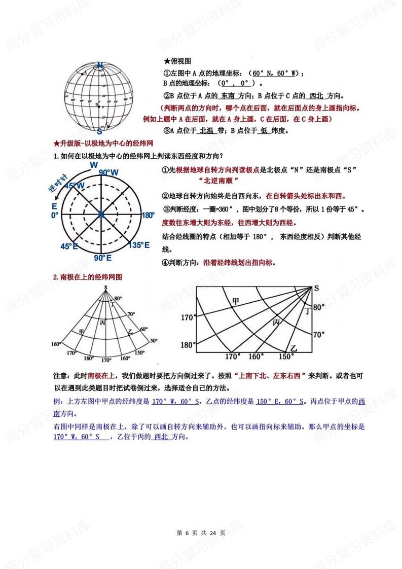 初中地理 | 七上秋新教材全册知识点汇总插图初中地理5