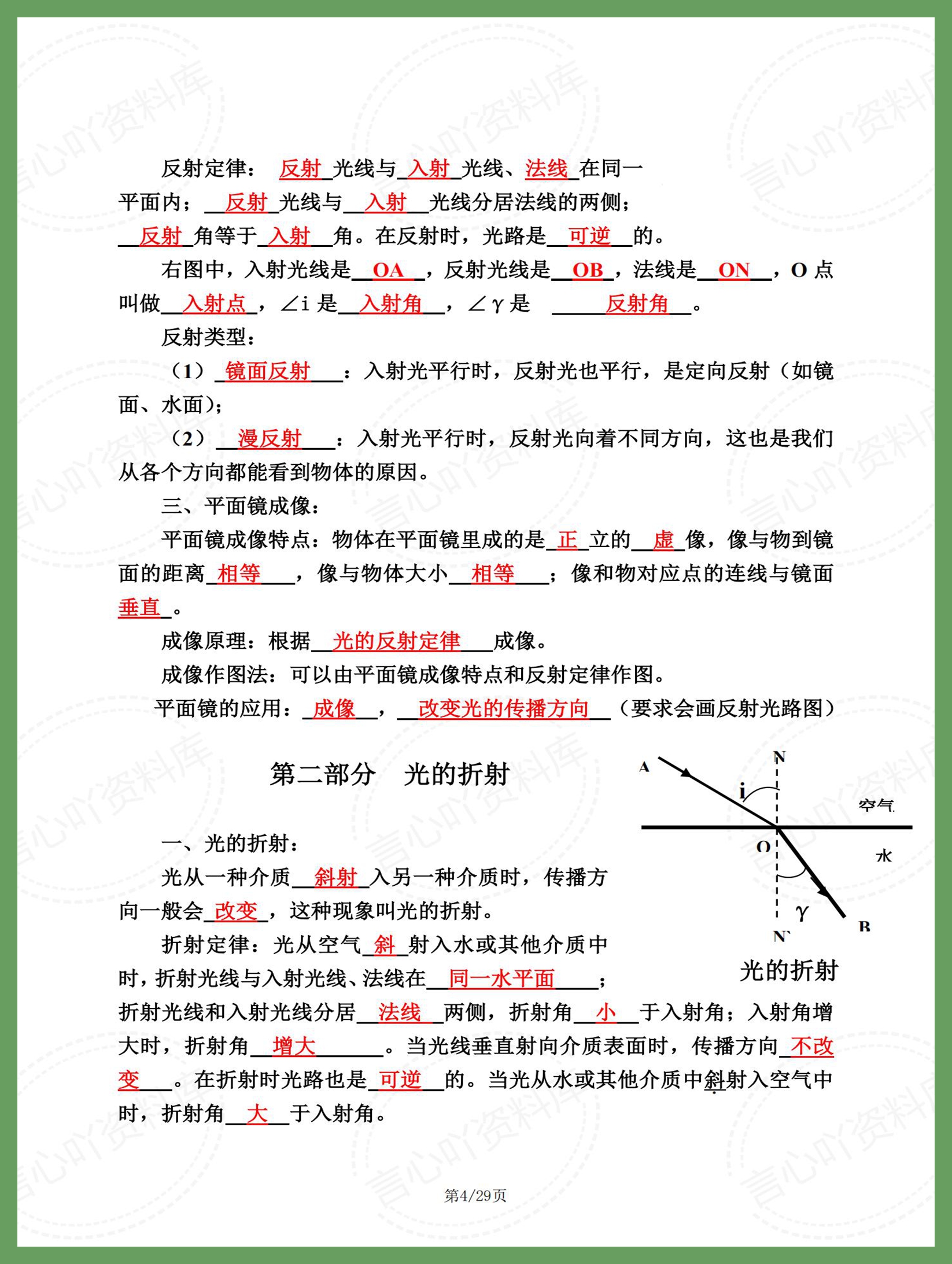 初中物理 | 八九年级总复习知识梳理汇总插图初中物理3