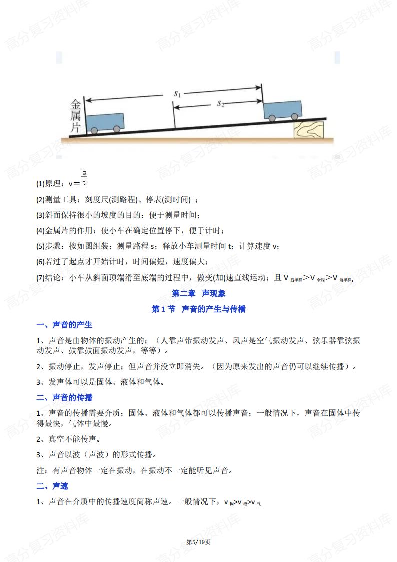 初中物理 | 八年级上新教材知识点总结插图初中物理4