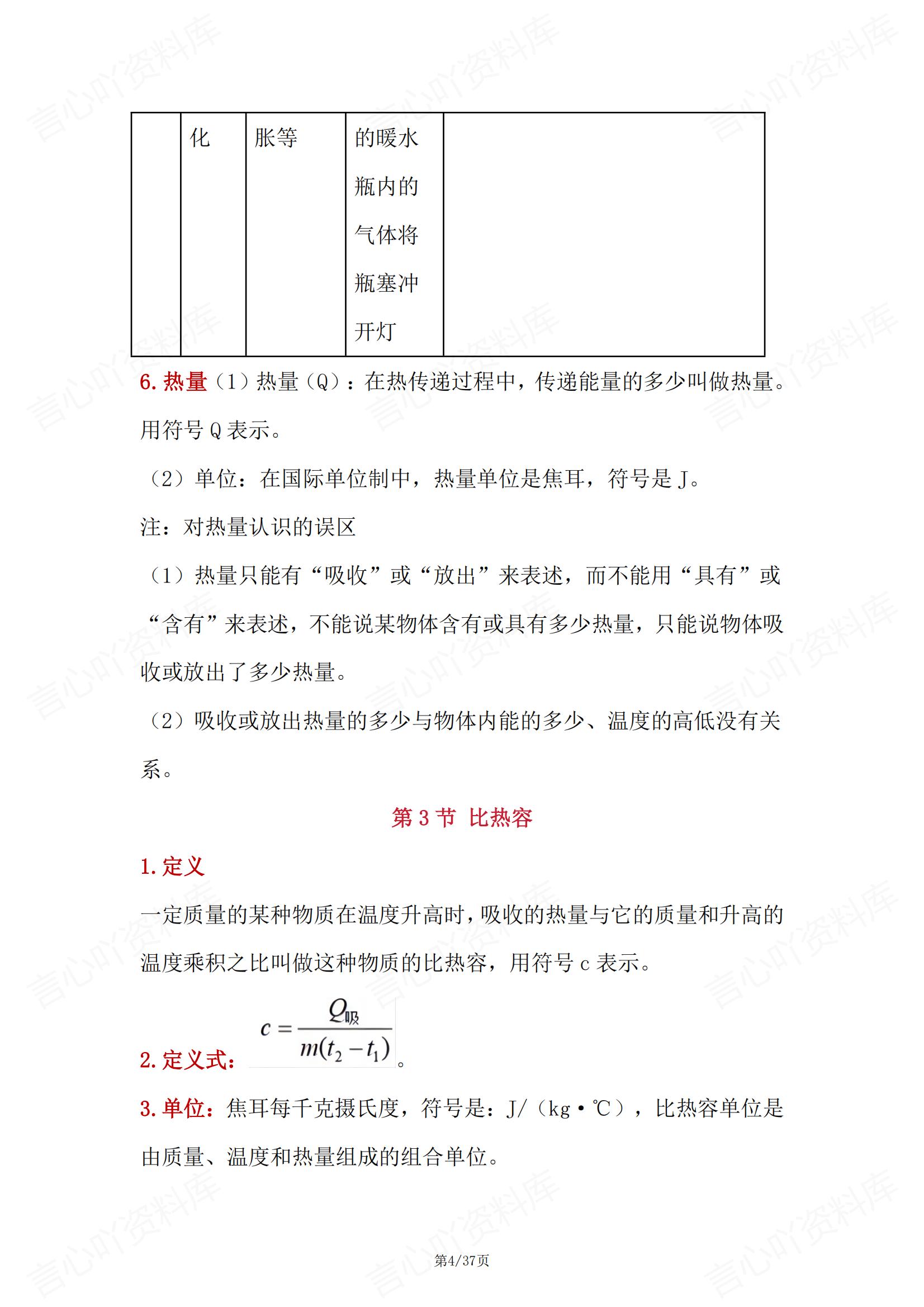 初中物理 | 人教版九年级全册单元知识归纳插图初中物理3