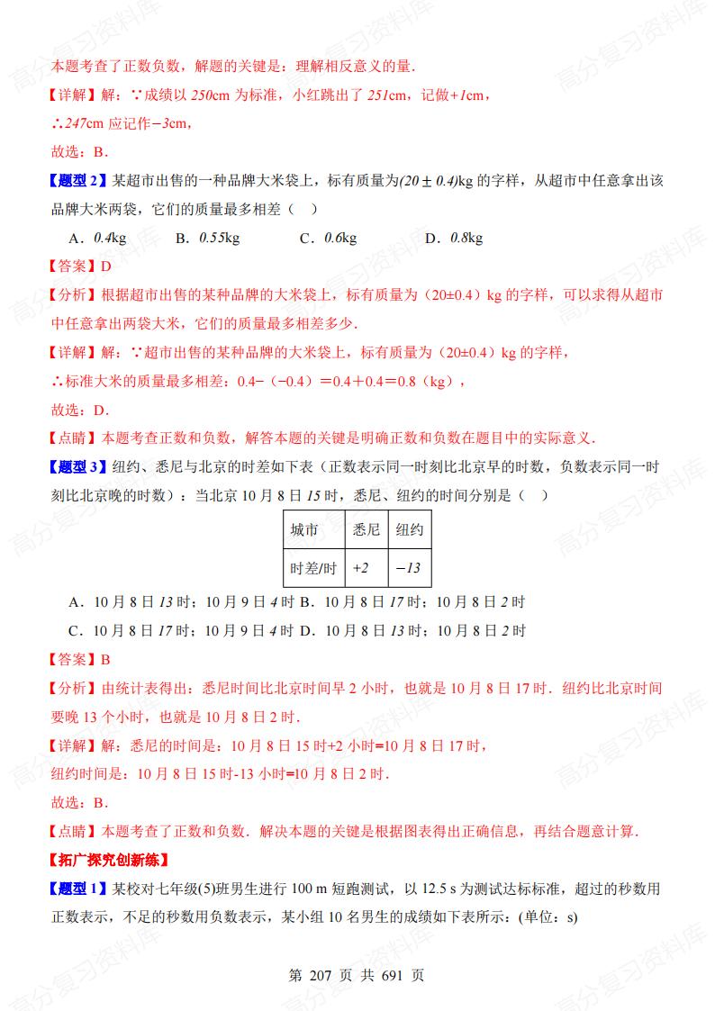 初中数学 | 七上初一新教材章节知识考点插图初中数学6