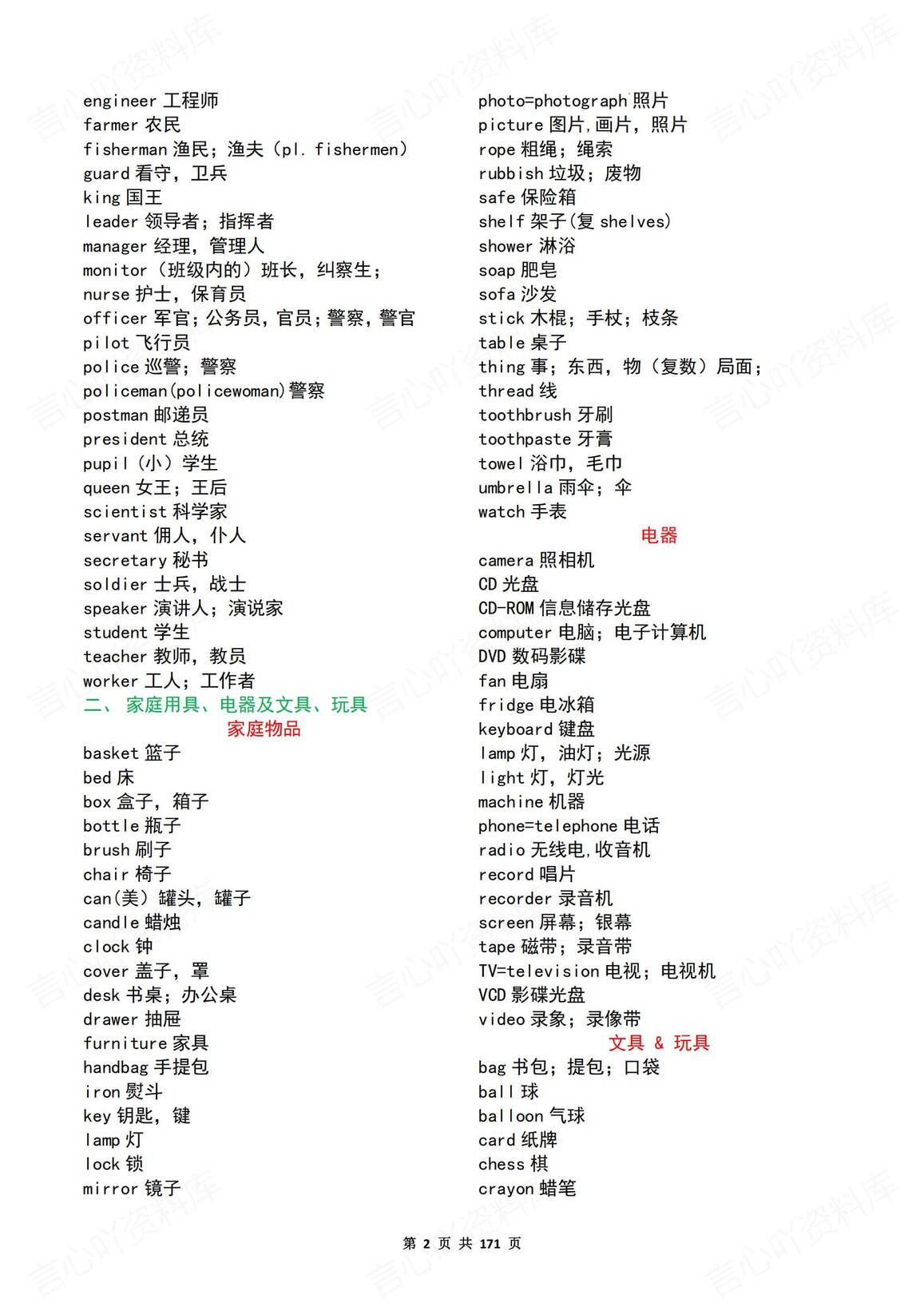 初中英语 | 中考复习24专题知识清单汇总插图初中英语2