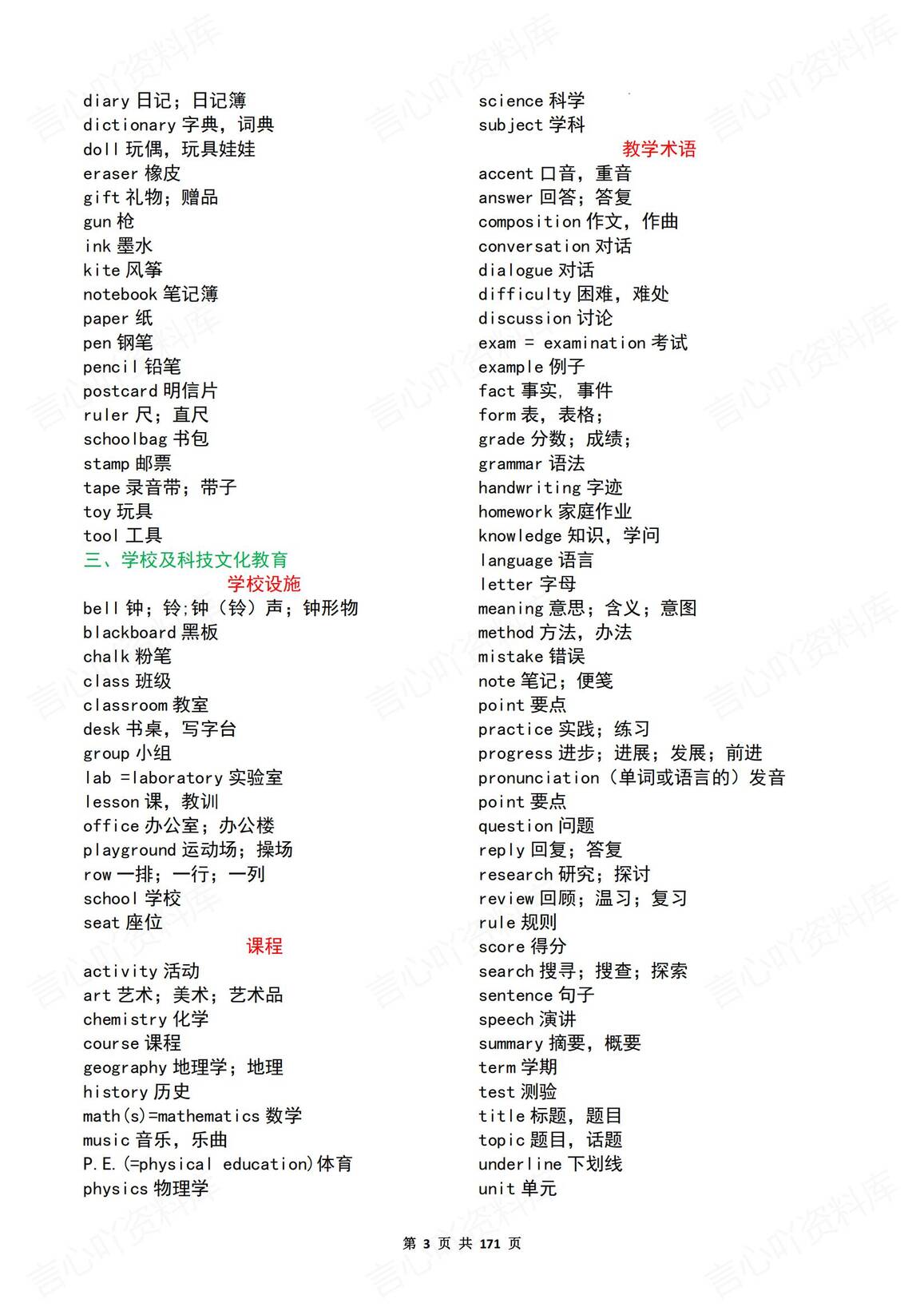 初中英语 | 中考复习24专题知识清单汇总插图初中英语3