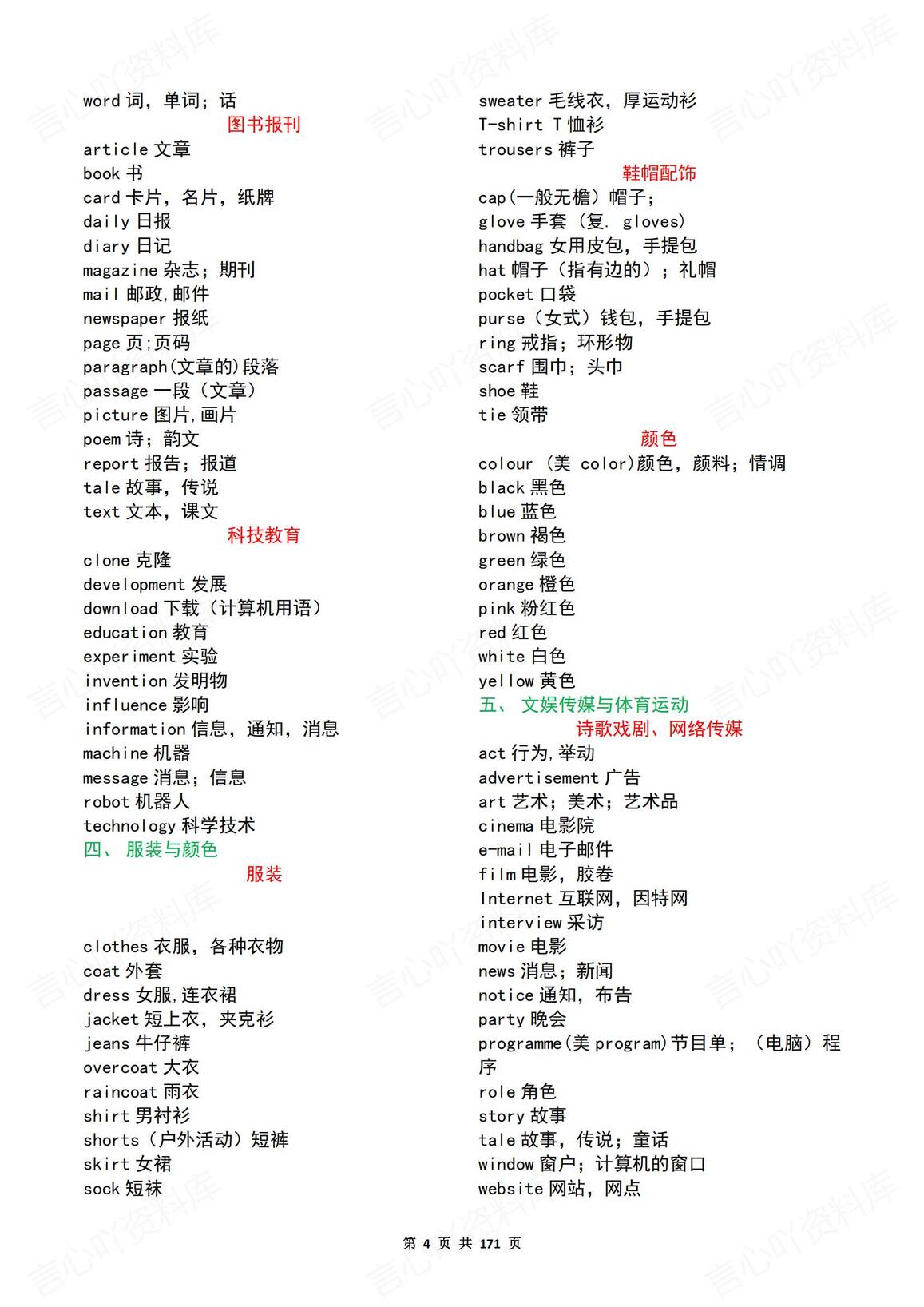 初中英语 | 中考复习24专题知识清单汇总插图初中英语4