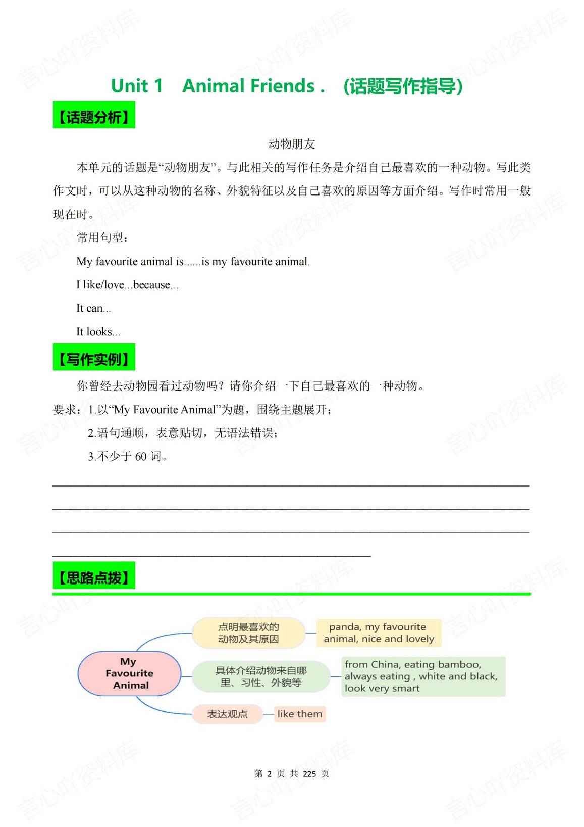 初中英语-2025春新教材人教版七年级下册英语话题写作专项练习（含答案解析）2024版新教材插图初中英语1