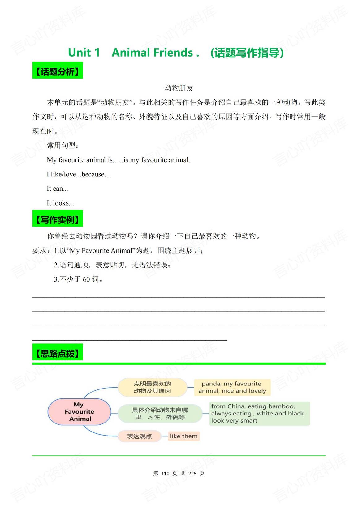 初中英语-2025春新教材人教版七年级下册英语话题写作专项练习（含答案解析）2024版新教材插图初中英语7