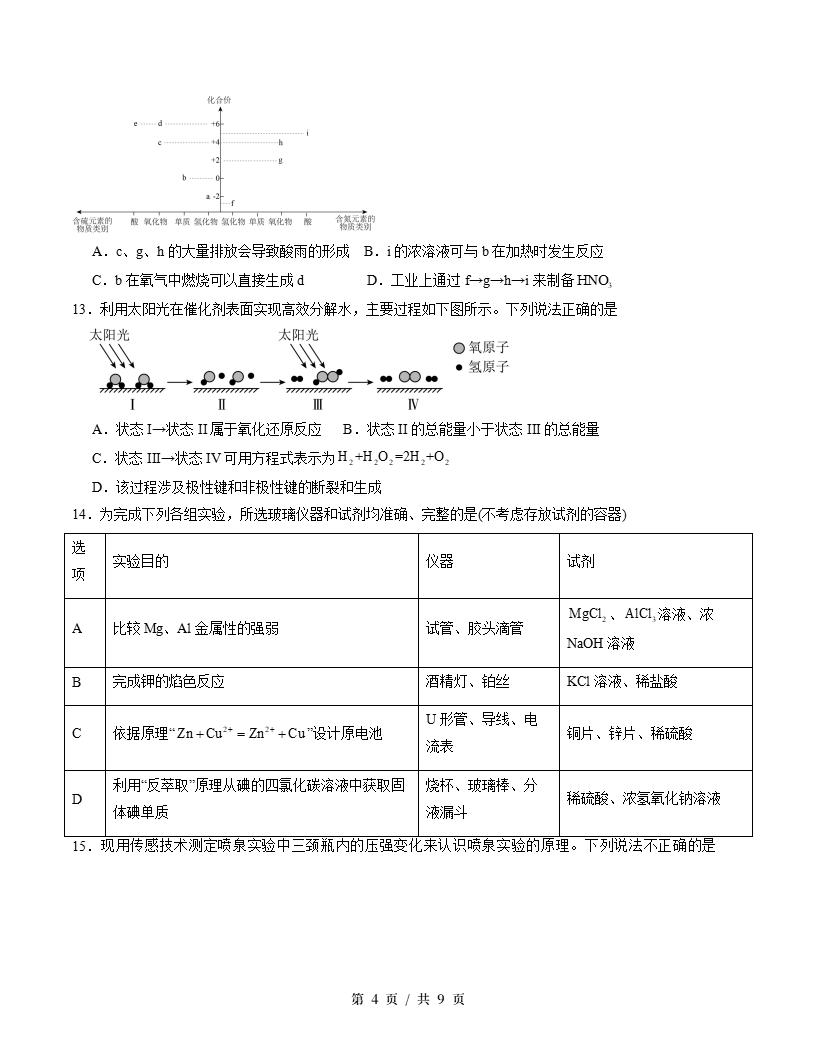 高中化学-高一下学期月考试卷第3次答案解析苏教版插图同步试卷专项3