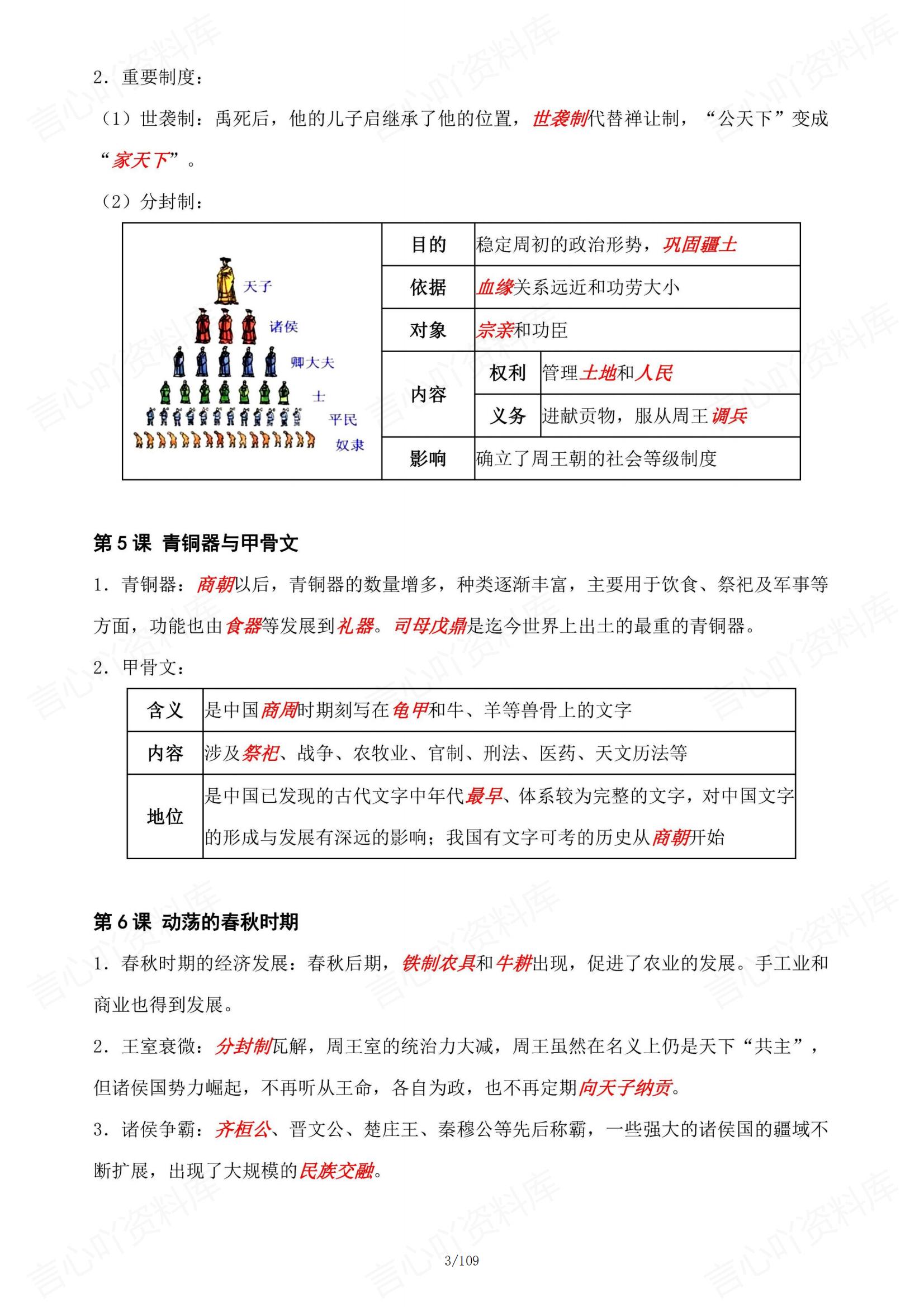 初中历史 | 中考复习7-9知识点汇总梳理插图初中历史2