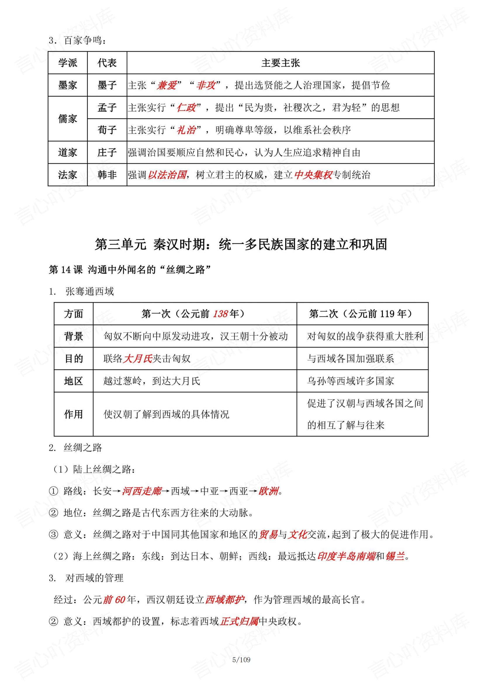初中历史 | 中考复习7-9知识点汇总梳理插图初中历史4