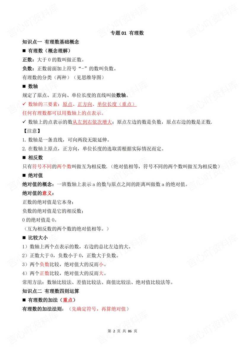 初中数学 | 中考总复习37专题知识点梳理插图初中数学1