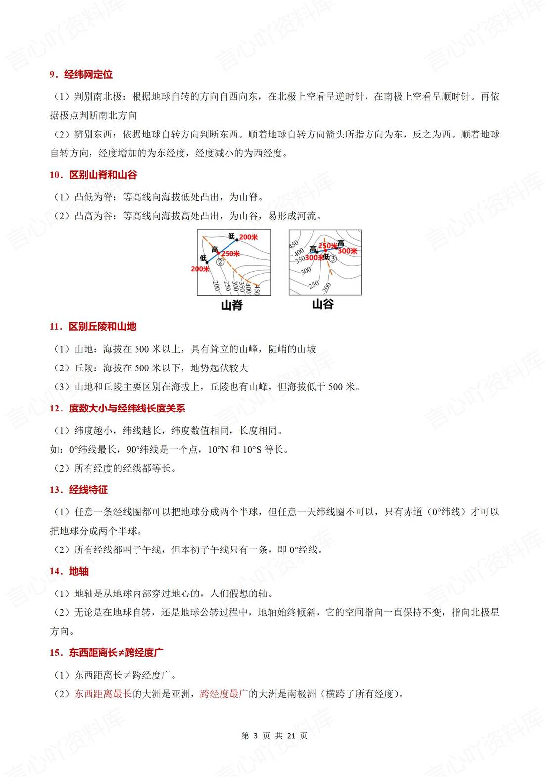 初中地理 | 78年级会考易混易错字知识归纳插图初中地理1