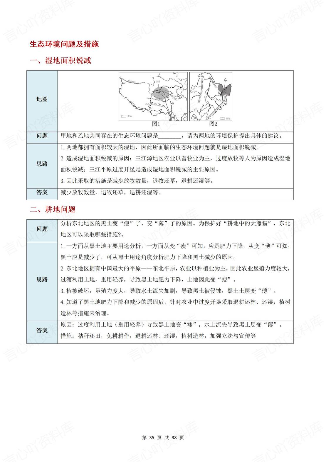 初中地理 | 78年级会考综合简答题技巧模板插图初中地理7