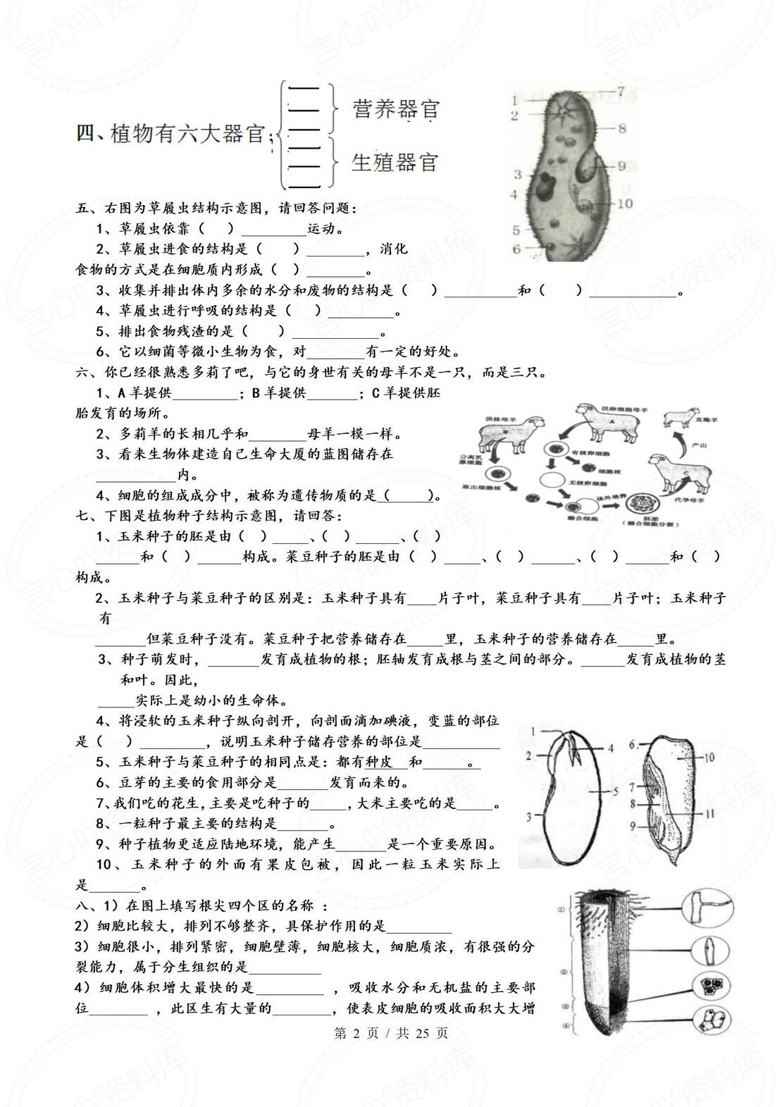 初中生物 | 常考识图题专项练习含答案插图初中生物1