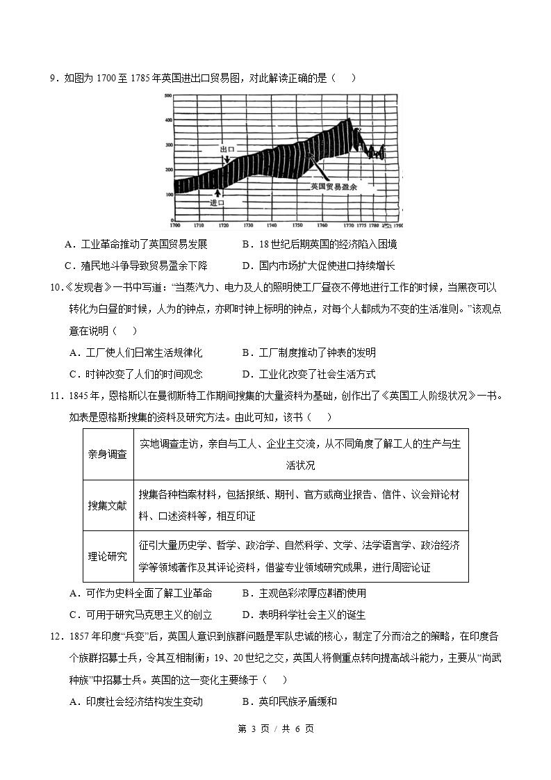 高中历史-高一下学期期末试卷答案解析统编版插图同步试卷专项2