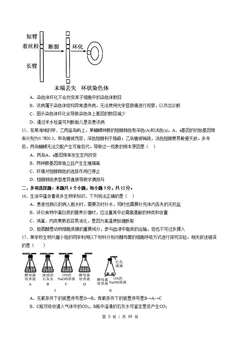 高中生物-高一下学期期末试卷答案解析苏教版插图同步试卷专项3