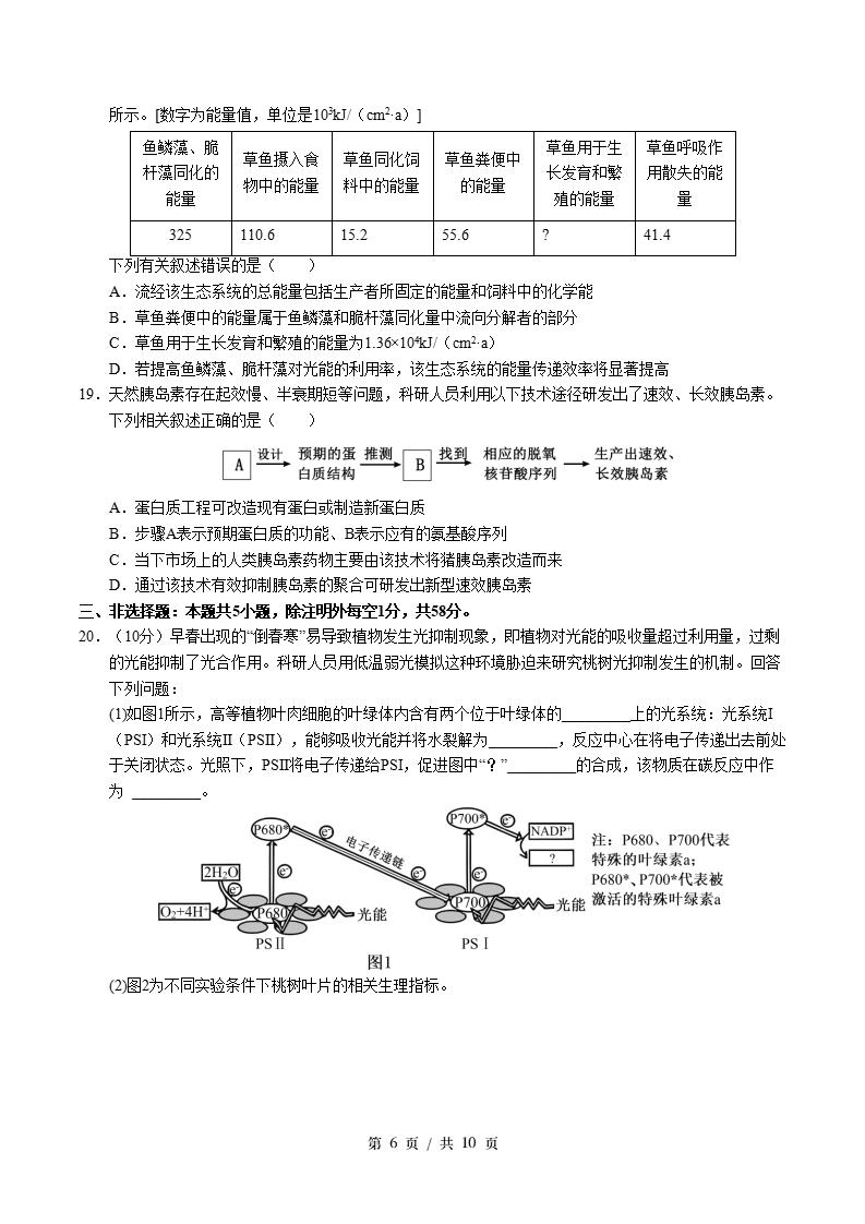 高中生物-高二下学期期末试卷答案解析苏教版插图同步试卷专项4