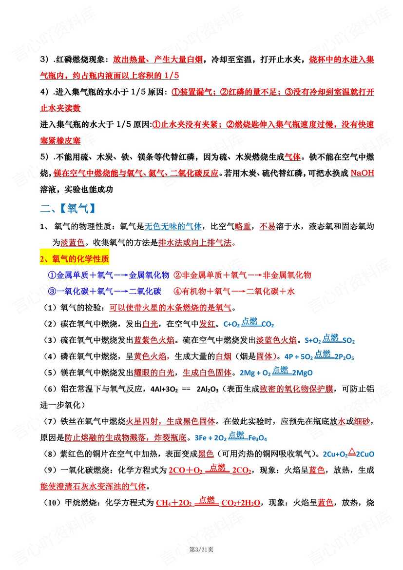初中化学 | 中考14类高频知识点详解总结插图初中化学2