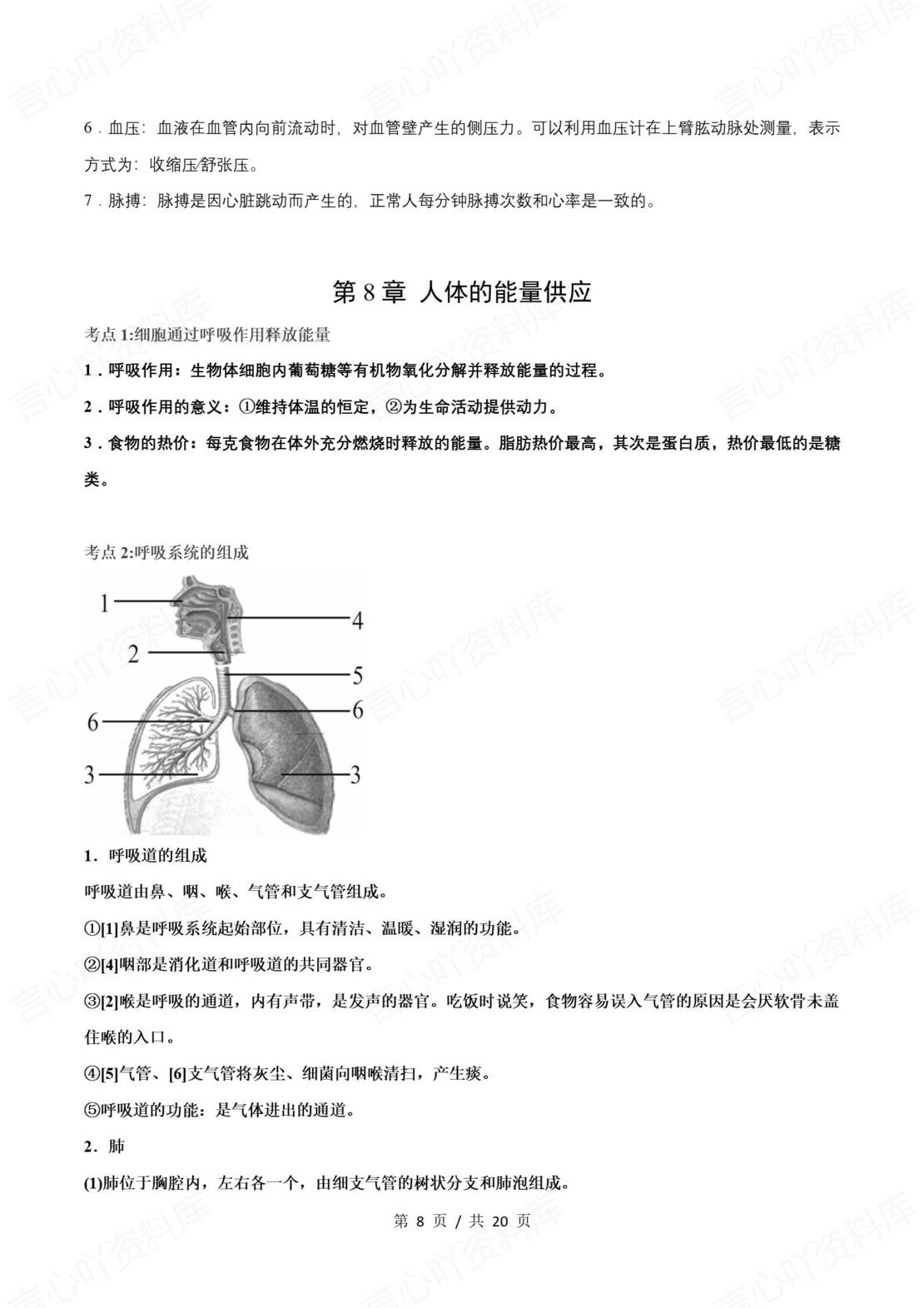 初中生物 | 新教材北师大版七年级下单元知识归纳总结插图初中生物2