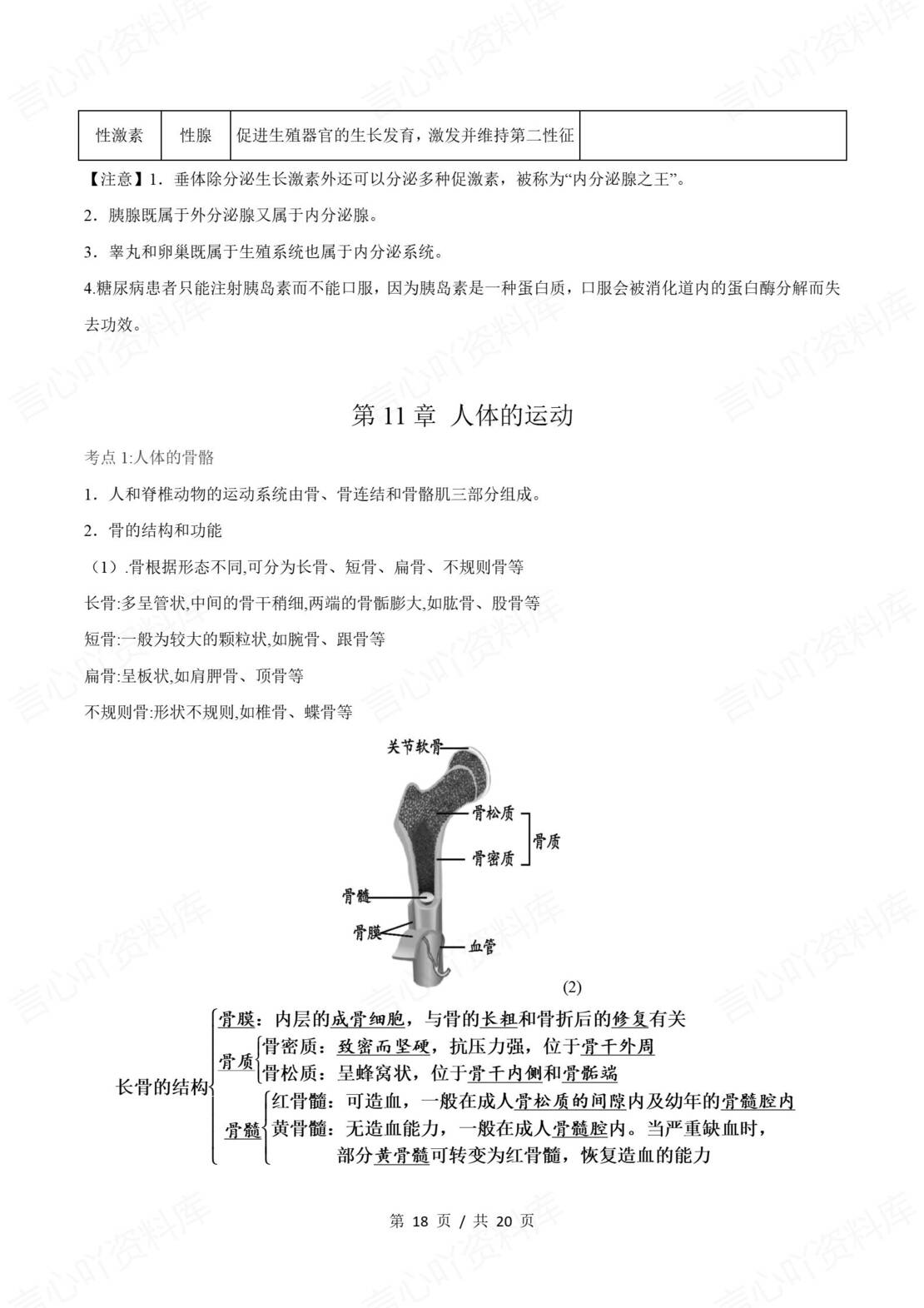 初中生物 | 新教材北师大版七年级下单元知识归纳总结插图初中生物6