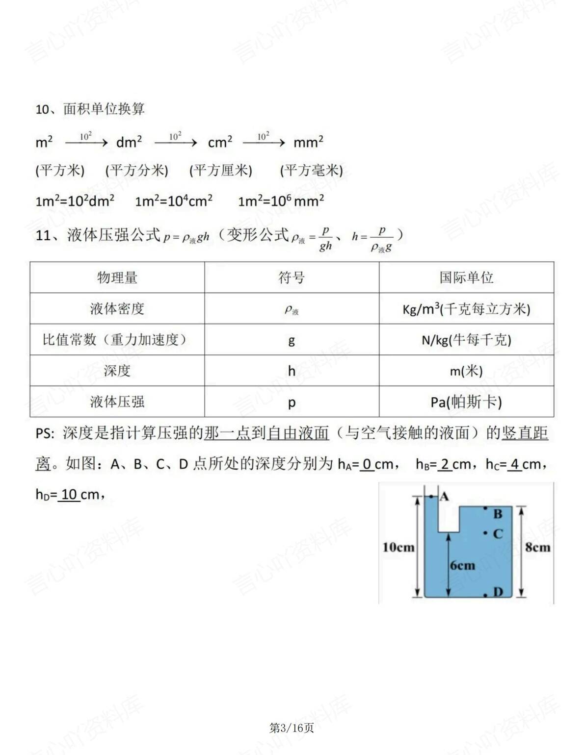初中物理 | 中考知识考点物理公式汇总复习插图初中物理1