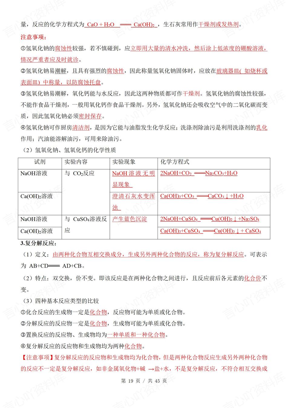初中化学 | 新教材沪教版九年级下单元知识归纳总结插图初中化学4