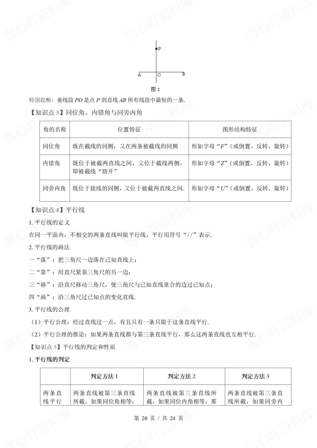 初中数学 | 新教材沪科版七下章节单元知识归纳总结插图初中数学7