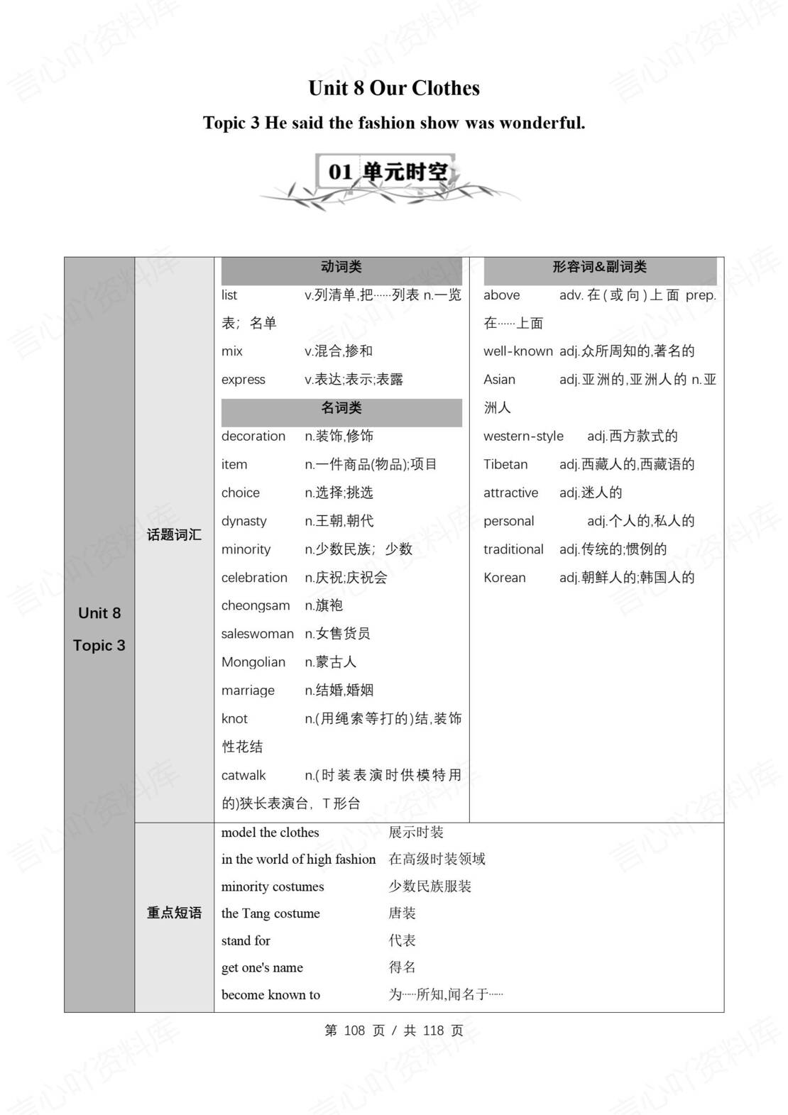 初中英语 | 仁爱版八年级下册同步知识清单（原卷解析版）插图初中英语7