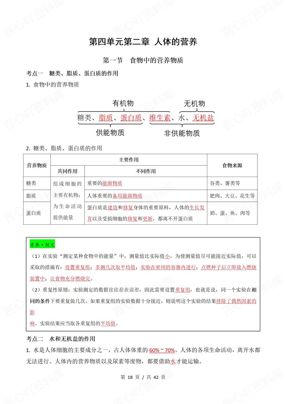 初中生物 | 新教材人教版七年级下单元知识归纳总结插图初中生物4