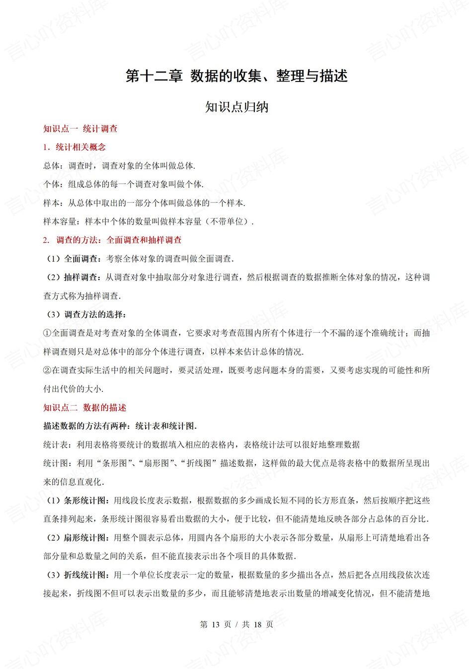 初中数学 | 新教材人教版七年级下册章节单元知识归纳总结插图初中数学7