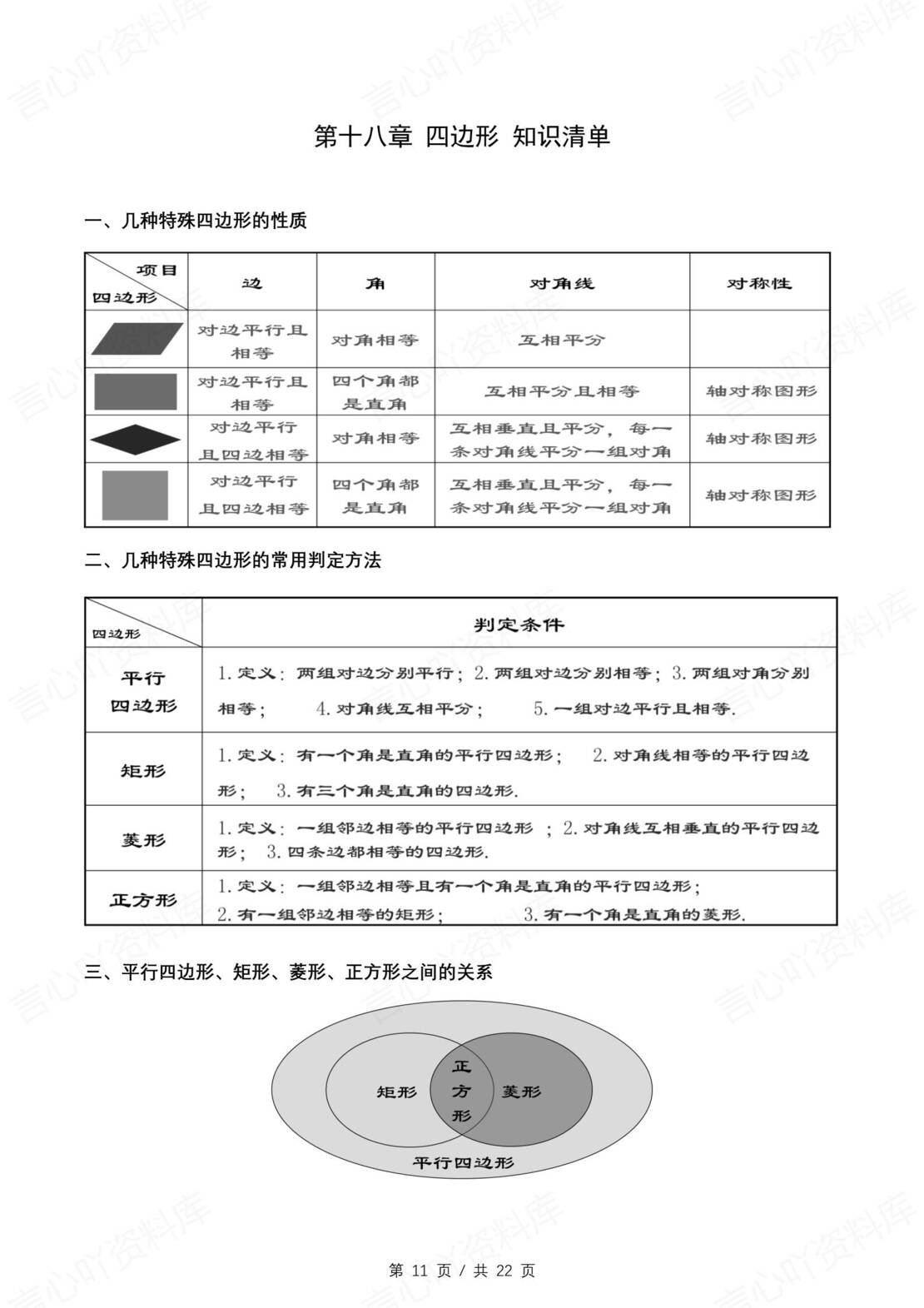 初中数学 | 人教版八年级下同步知识清单原卷解析版插图初中数学4