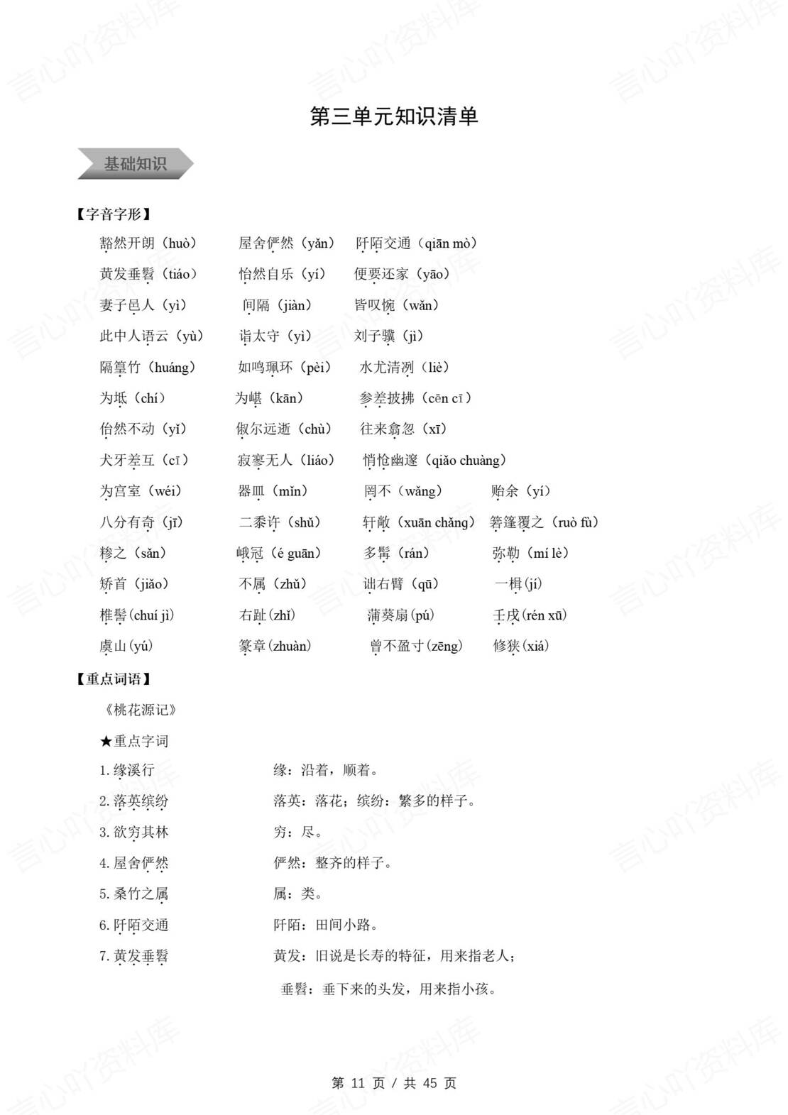 初中语文 | 八年级下同步知识清单（统编版）插图初中语文3