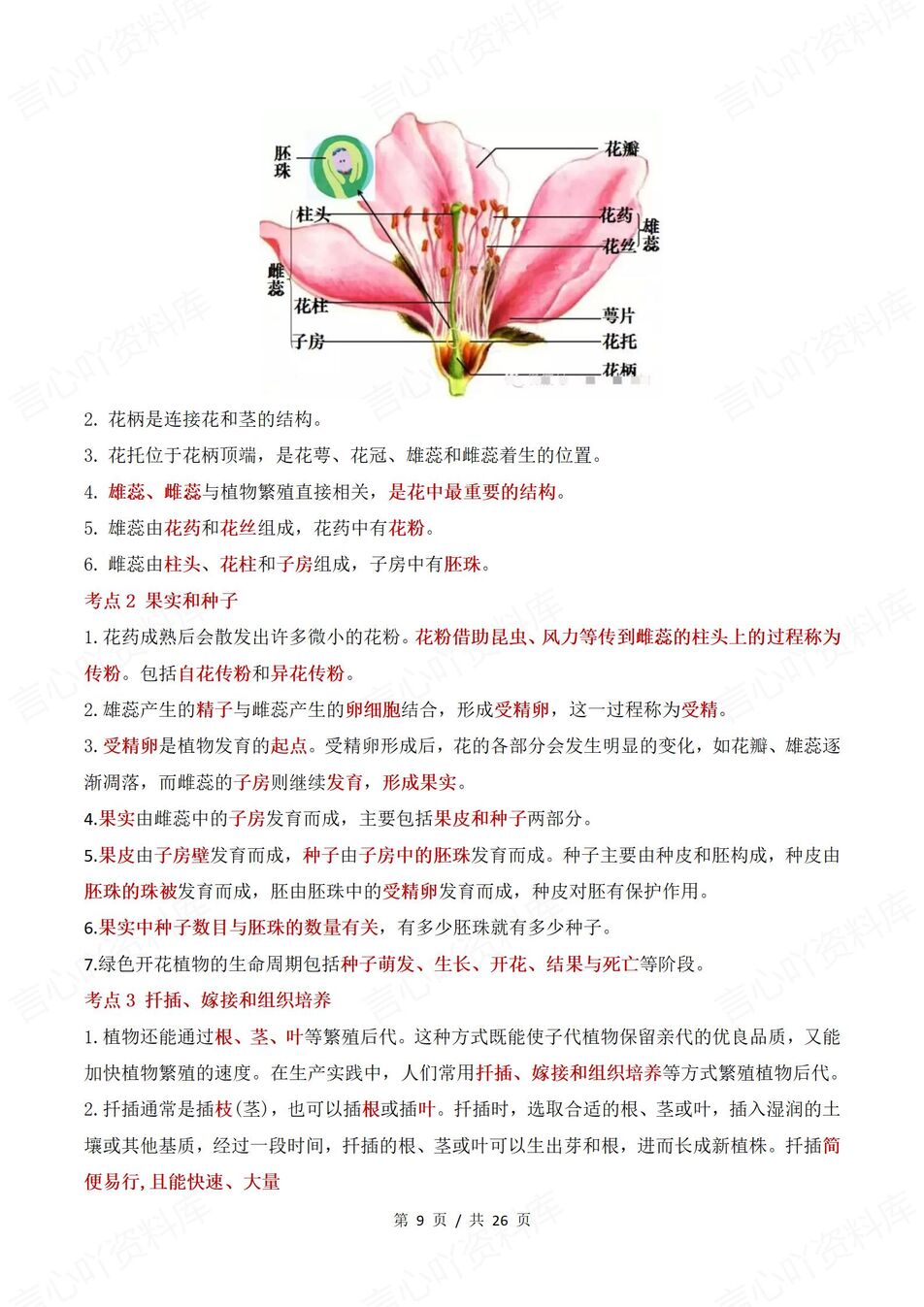 初中生物 | 新教材苏教版七年级下章节知识点归纳总结插图初中生物4