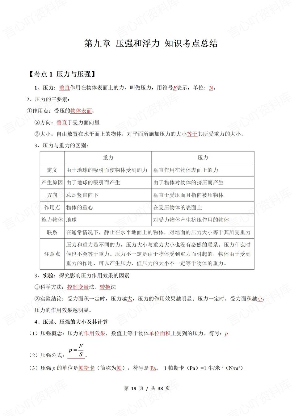 初中物理 | 新教材苏科版八年级下册章节同步知识清单（原卷解析版）插图初中物理6