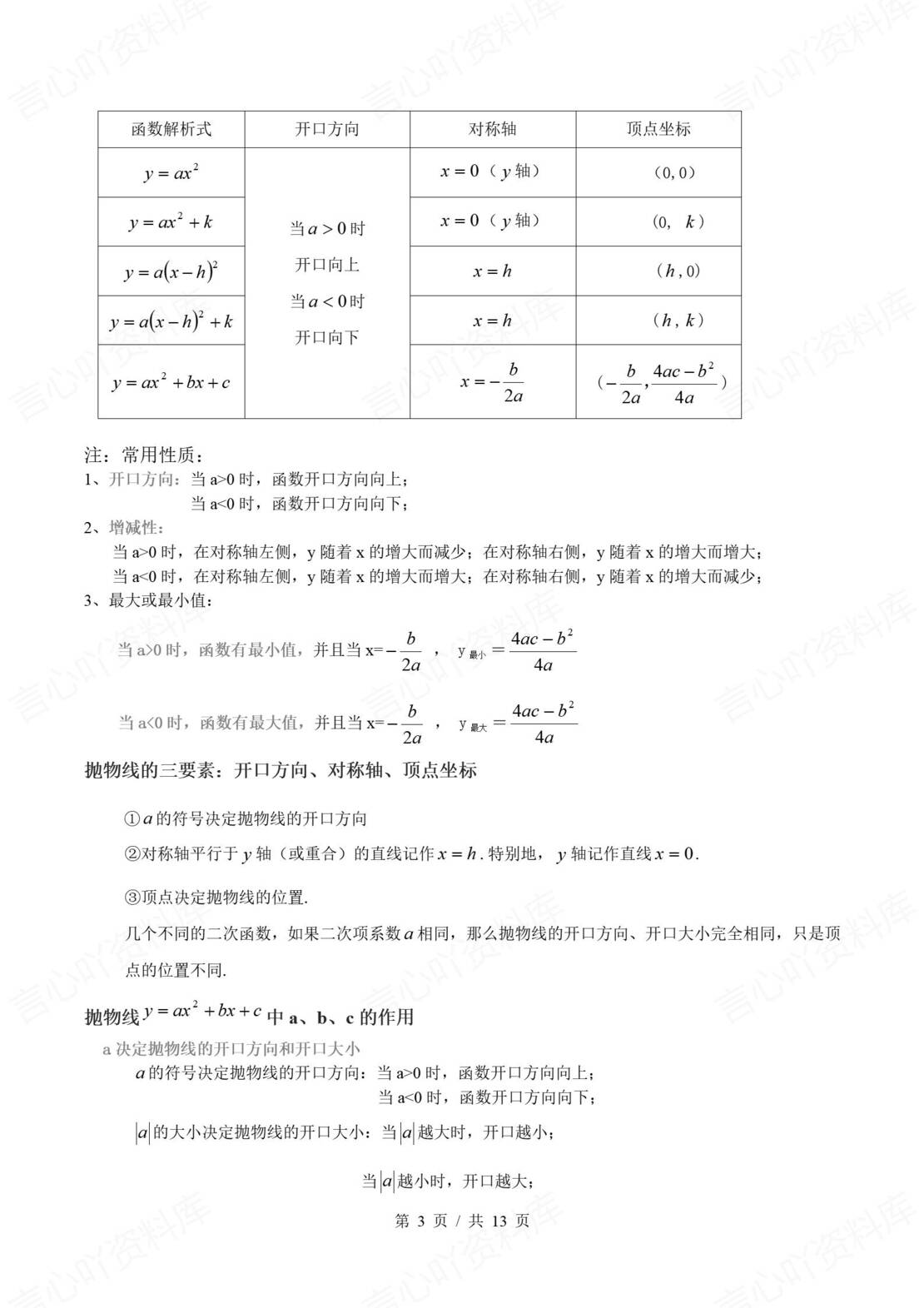 初中数学 | 湘教版九年级下册章节知识归纳总结插图初中数学1