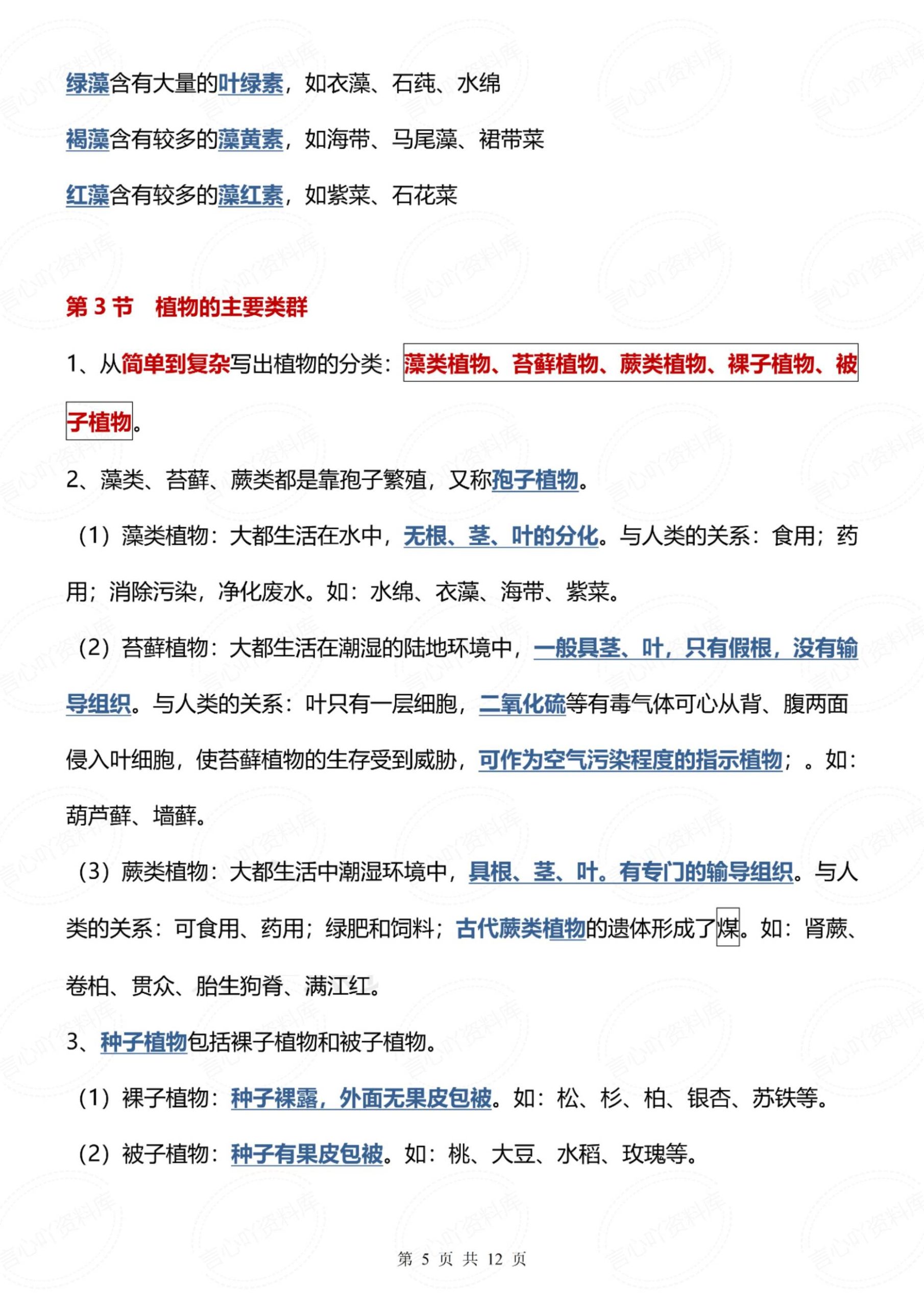 初中生物-2025春新整理北师大版八年级生物下册必背知识点总结插图初中生物4
