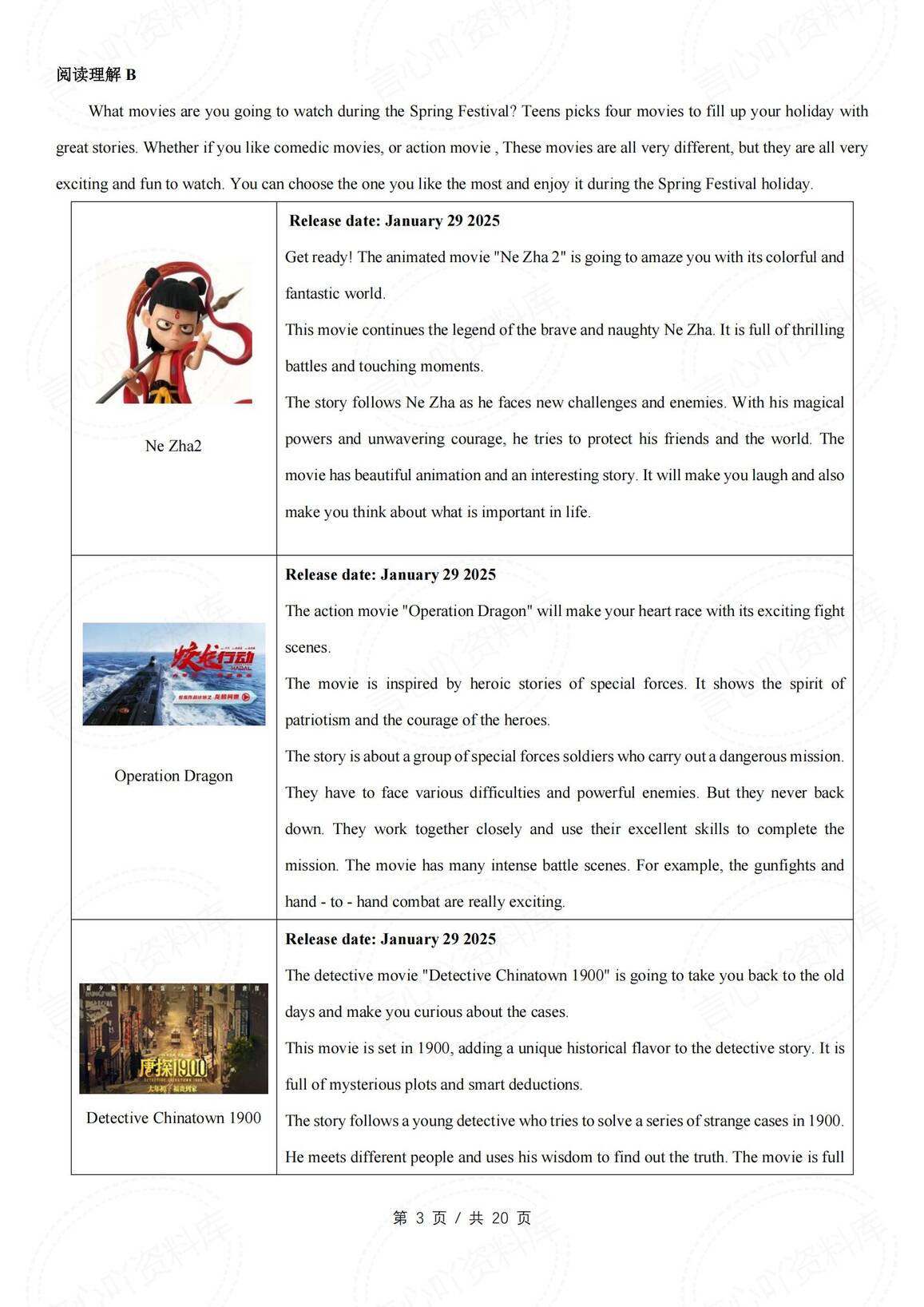 初中英语-2025中考英语热点话题阅读时文阅读及练习（国士无双黄旭华-deepseek梁文峰-哪吒饺子-秧歌机器人王兴兴等）插图初中英语2