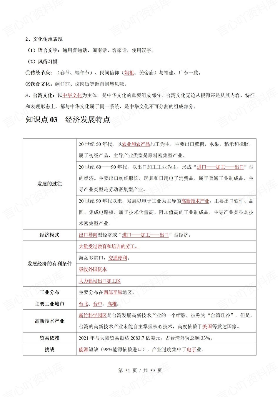 初中地理 | 新教材中图版七年级下章节单元知识清单（背诵填空版）插图初中地理6