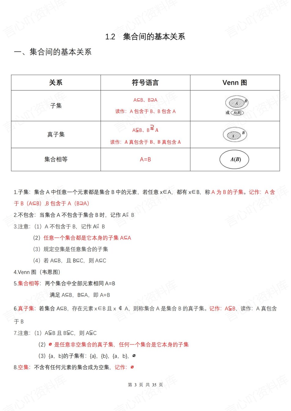 高中数学 | 新人教A版必修一知识点总结同步清单梳理归纳插图高中数学2