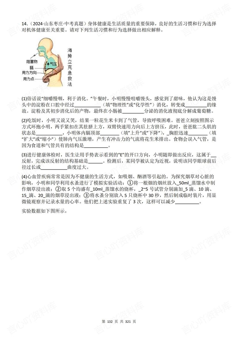 初中生物 | 会考生物真题分类汇编解析梳理插图初中生物7