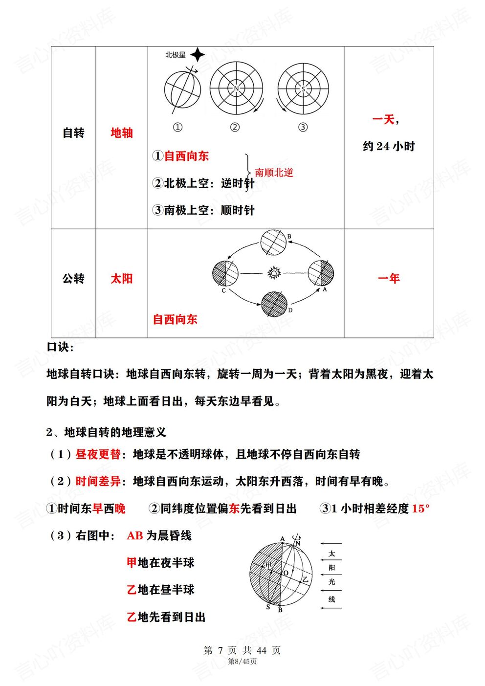初中地理 | 初二地理会考知识考点清单真题插图初中地理4