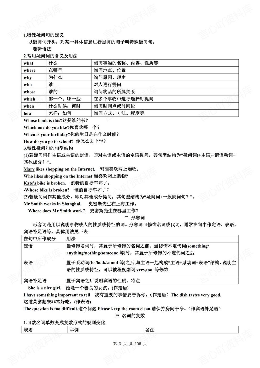 初中英语 | 初一下期末复习重点知识归纳插图初中英语2