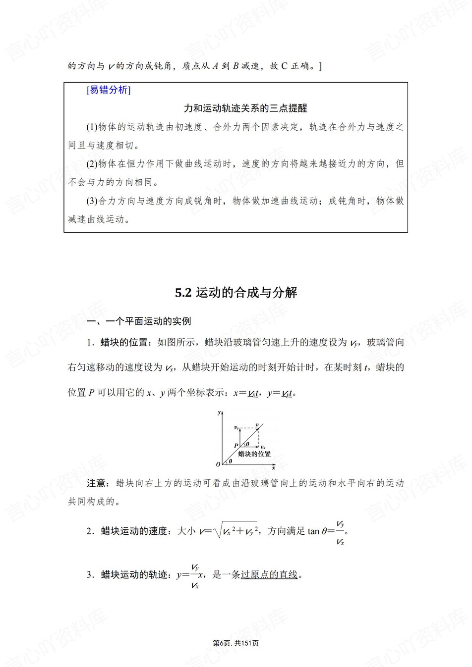 高中物理 | 新人教版必修二知识点总结同步清单梳理归纳插图高中物理5